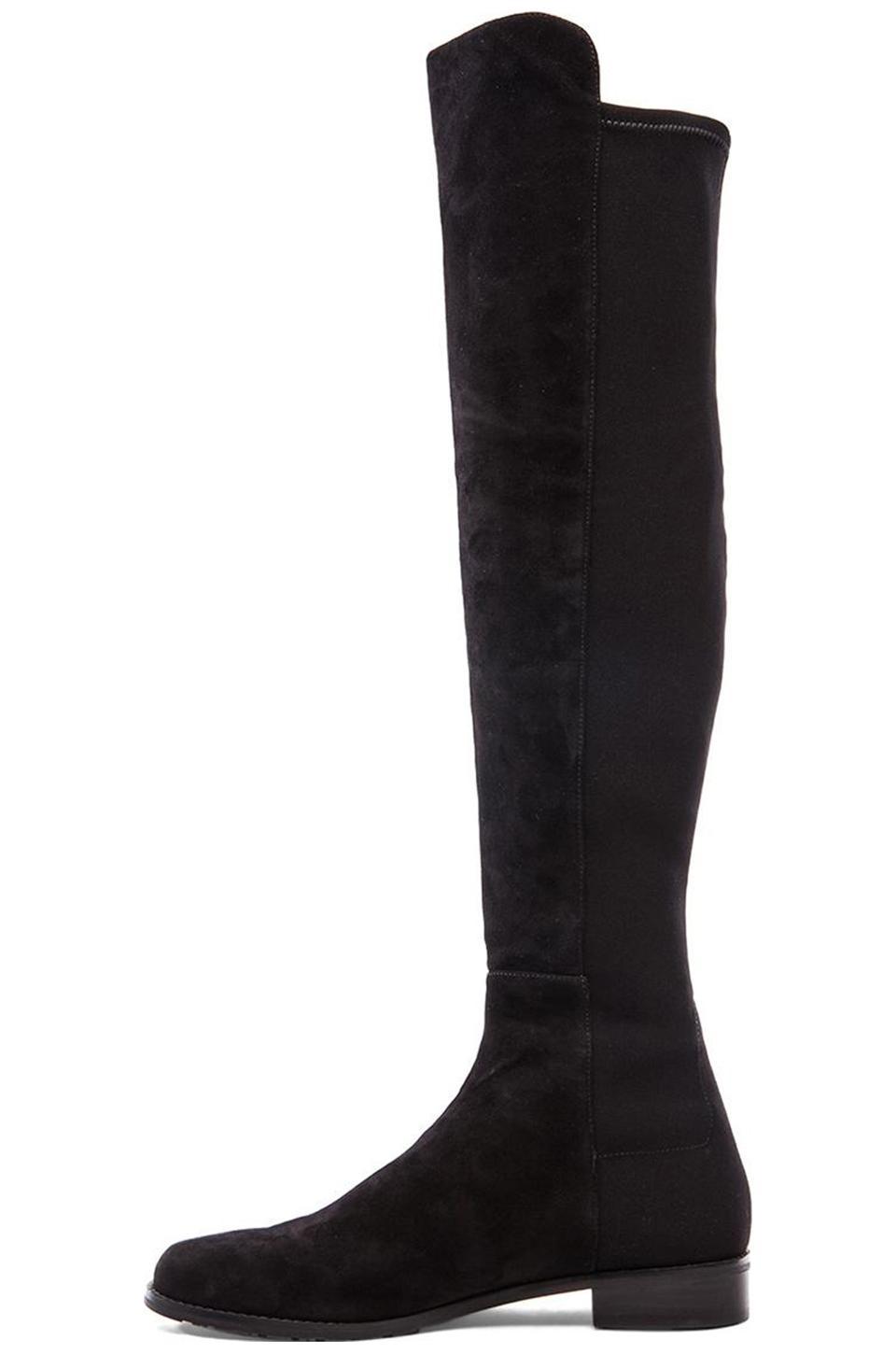 stuart weitzman over the knee black suede boots